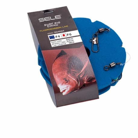 Sele Surf Rig Fluorocarbon N.6 boat terminal with three arms