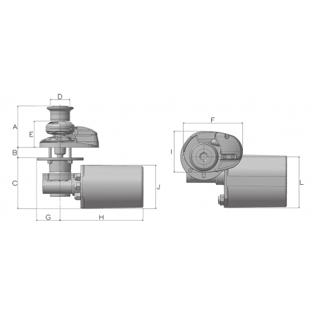 Lofrans X1 500W 6mm 12V ankervinsj med klokke