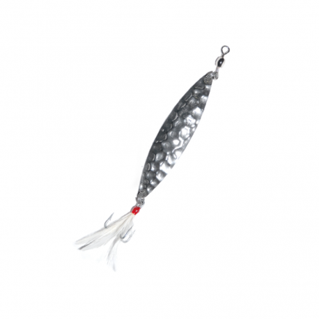 Cuchara de pesca Ilba Blitz Hammered nº 1 con pluma