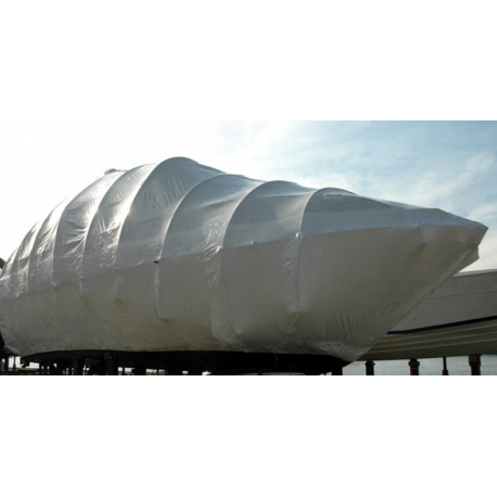 Waterproof heat shrinkable sheet for boat covering