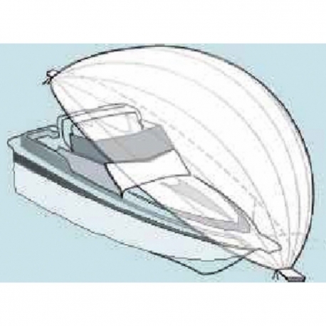 Transparent tarpaulin with elastic band for boat cover