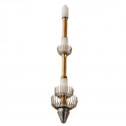 Totanara di profondità ottone da 970gr. con 3 corone e 3 luci Led