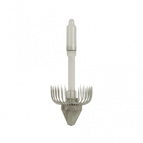 100g plastic deep sea squid jig with 1 crown and 1 light on top