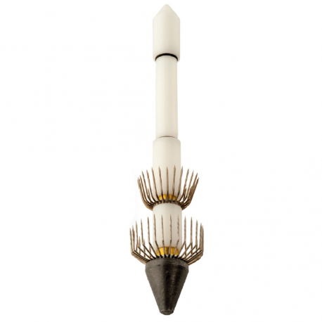 Calmar profond en plastique 300gr. par 22cm. avec 2 couronnes et 2 lumières