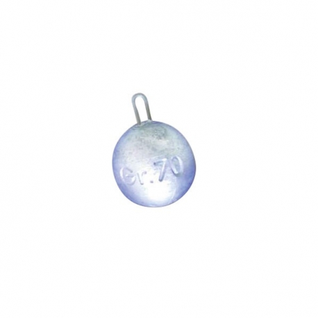 Sphère en plomb de la Fonderie de Rome avec anneau pour la pêche bolentino