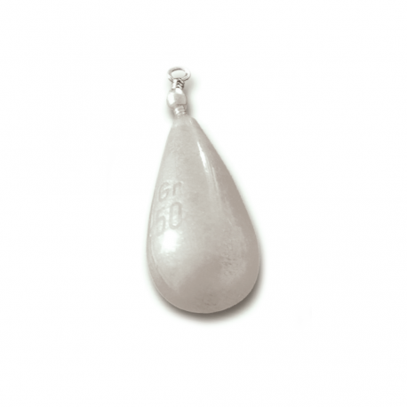 Trend Sinker Lead Pear blanc avec émerillon pour la navigation de plaisance