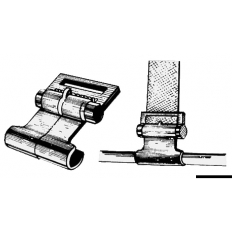 Plastic hook for tarpaulins