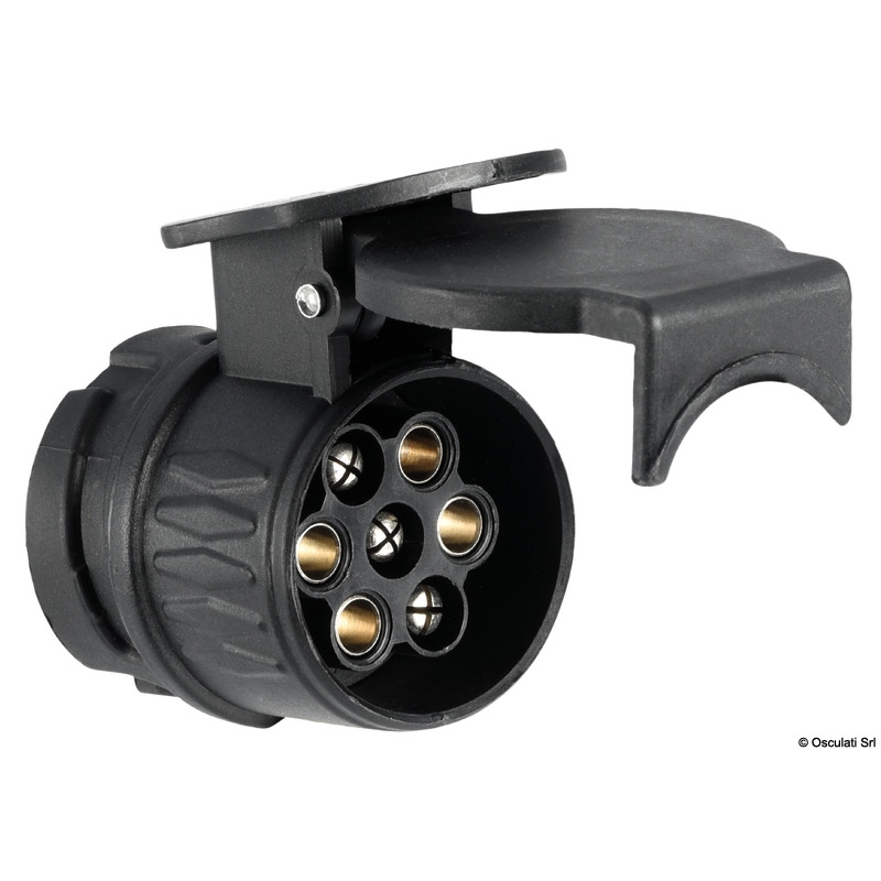 Adattatore Spina Rimorchio 7/13, Da 7 A 13 Poli, Collegamento Gancio Rimorchio Da 7 A 13 Poli Per Rimorchi Per Auto Trattori Roulotte Portabiciclette 81460222