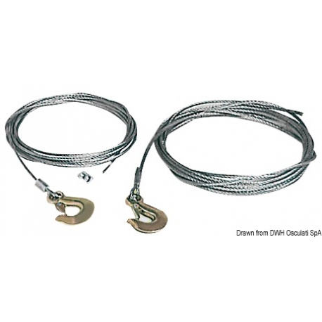 Cable de acero de 4,5 m. Ø 5 mm. con gancho