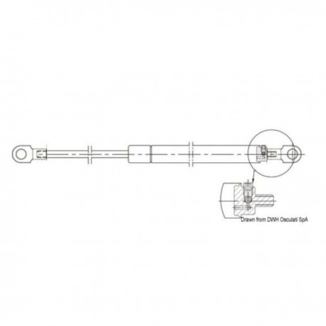 Œil de bœuf à ressort à gaz en acier inoxydable, réglable.