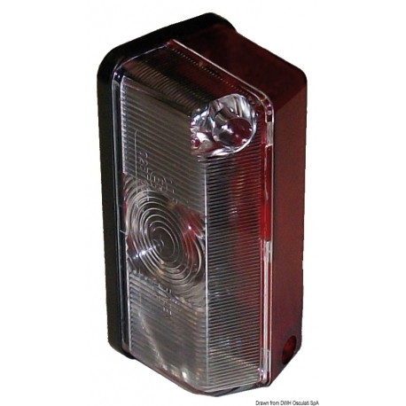 White / red side marker light