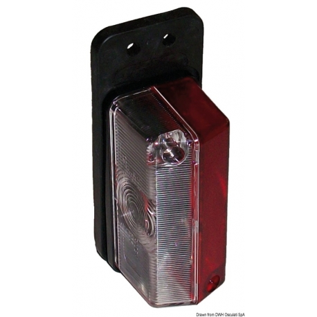 White / red side marker light