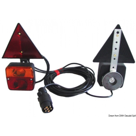 Jeu de lumières et de câbles triangulaires avec fixation magnétique