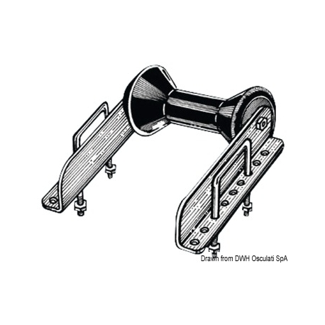 Support avec rouleau de maintien de 60 mm.