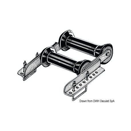 Bracket with 2 rollers swinging 60 mm.