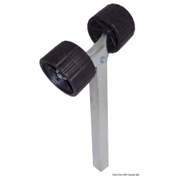 Beugel met 2 vaste zijrollen Ø 120 mm.