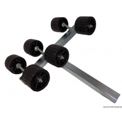 Universell vippebrakett med 6 ruller Ø 100 mm.