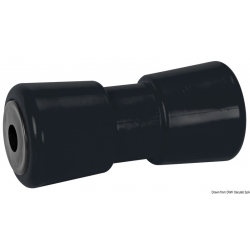 Rouleau simple 185 mm. Ø 81 mm. noir avec trou de Ø 21 mm.