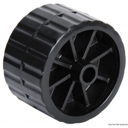 Enkelzijdige rol 75 mm. ⌀ 120 mm. zwart met Ø 17 mm gat.