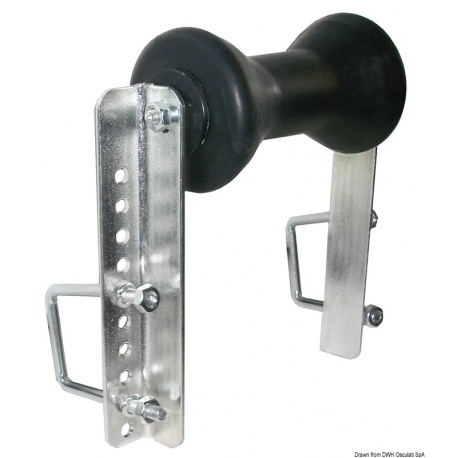 Bracket with 195 mm universal tilting roller.