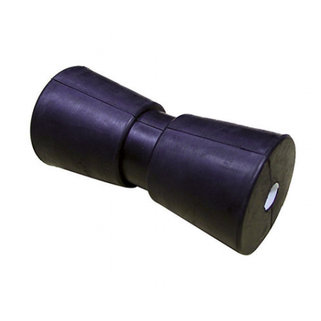 Single side roller 300 mm. black with Ø 17 mm hole.
