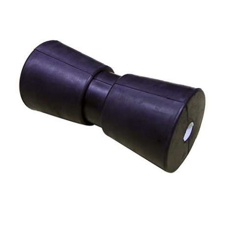 Einseitige Rolle 200 mm. schwarz mit Ø 17 mm Loch.