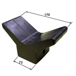Støtte for baug i V-form i PVC
