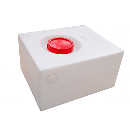 Réservoir d'eau en polyéthylène rigide de 48 litres, blanc
