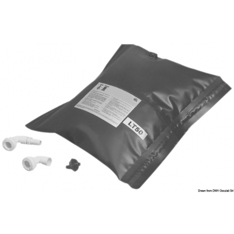 Réservoir d'eau de 50 litres en plastique noir rigide noir/gris