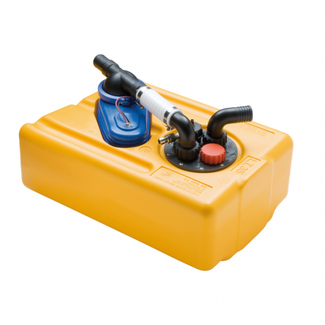 Réservoir rigide 35 L avec pompe à eau 12 V noir/gris plastique jaune - Can SB