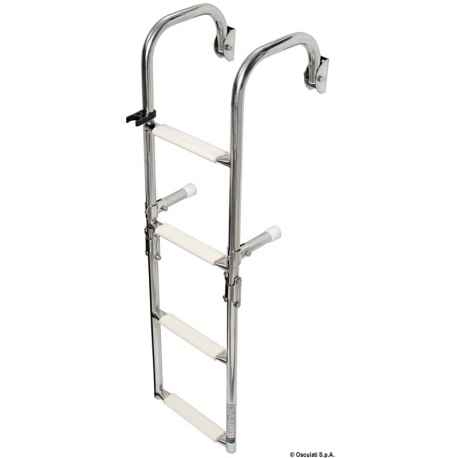 Escalera plegable con accesorios curvos 4 peldaños
