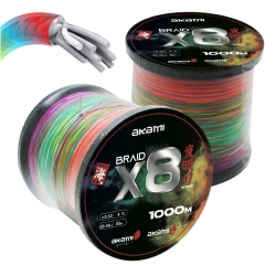 Akami Yoake X8 0.37MM tressé 1000M multicolore