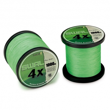 Sugoi Swal 4X 0.37MM braided 1000M fluo green