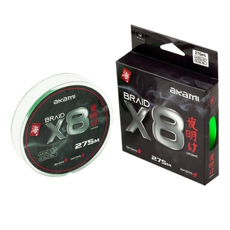Akami Yoake X8 0.10MM braided line from 275M green