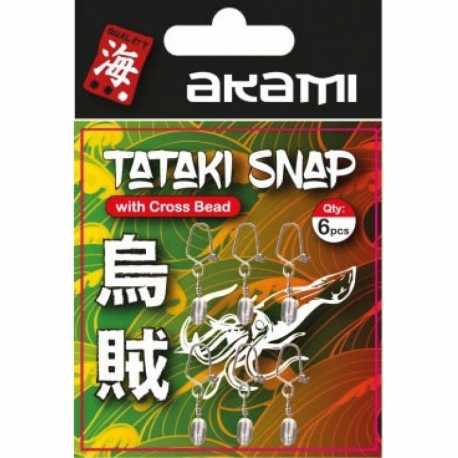 Akami Tataki Snap with pierced bead and lobster clasp
