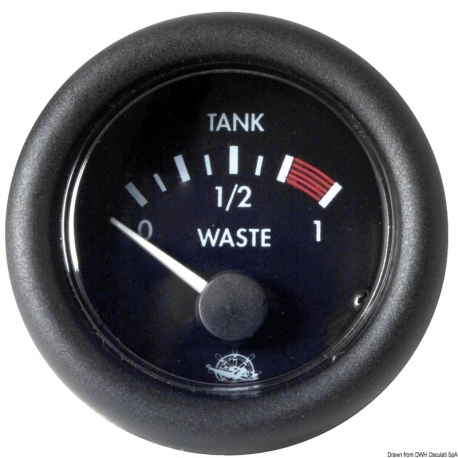 Black water level indicator 12 V 10-180 Ohm - Guardian