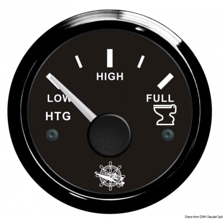 Black water level indicator 12/24 V 10-180 Ohm