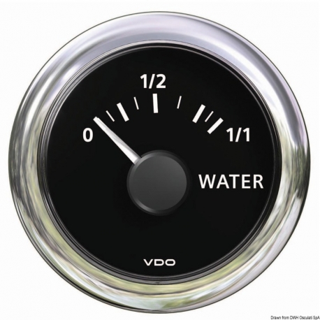 Indicatore di livello acqua 12/24 V 10-180 Ohm - Vdo