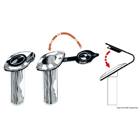 Fermeture du porte-cannes en PVC blanc