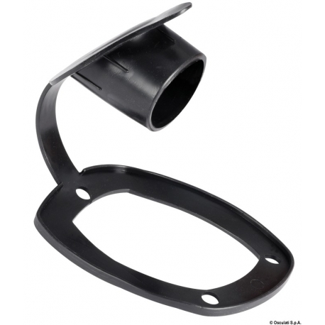 Black PVC rod holder closure