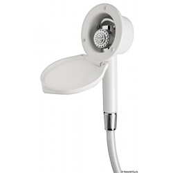 Elegant hvitt dusjrør i PVC, 2,5 m veggmontert