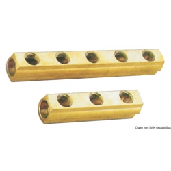 3-way linear manifold 1" x 1/2"