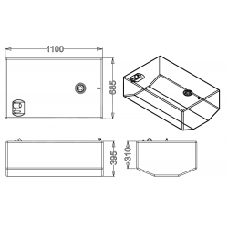 Réservoir de carburant en polyéthylène de 270 litres avec jauge incluse - Sic Divisione Elettronica 2