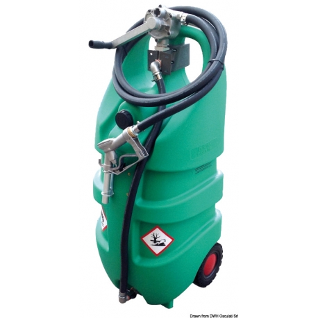Réservoir de carburant en polyéthylène de 110 litres avec roues