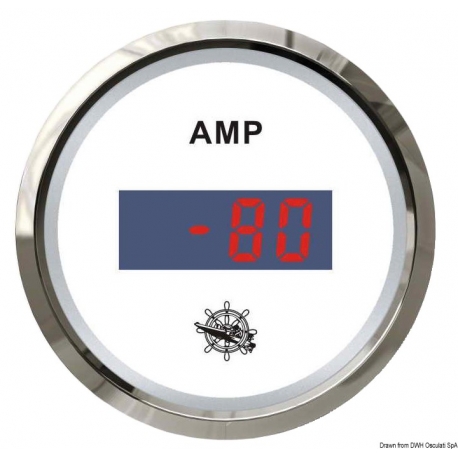Amperometro digitale Ø 57 mm. 0-80 A
