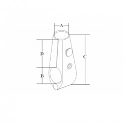 AISI 316 stainless steel pulpit support for flagpoles 2
