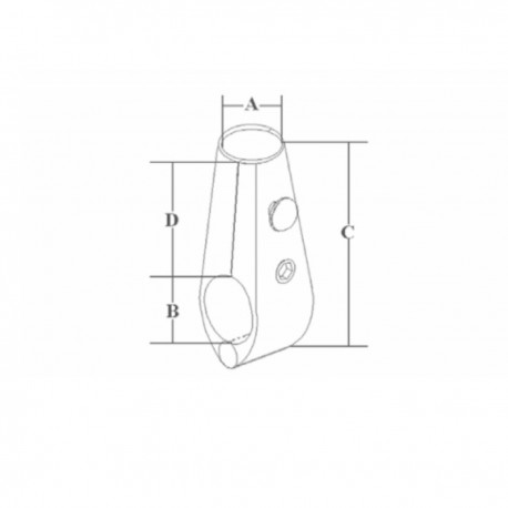 Support de chaire en acier inoxydable AISI 316 pour mâts de drapeau