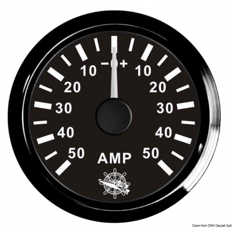 Ampèremètre Ø 57 mm. 0-50 A