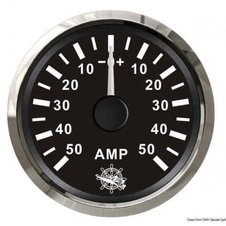 Ammeter Ø 57 mm. 0-50 A