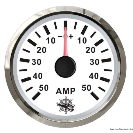 Ampèremètre Ø 57 mm. 0-50 A